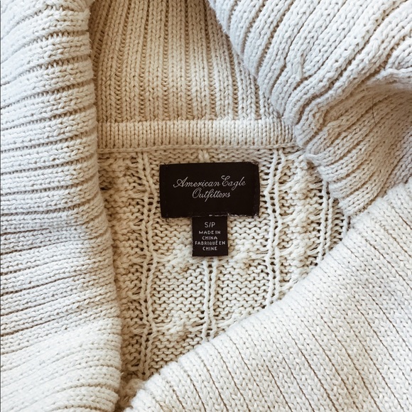 AE Cowl Neck Cable Knit Sweater - Picture 4 of 7